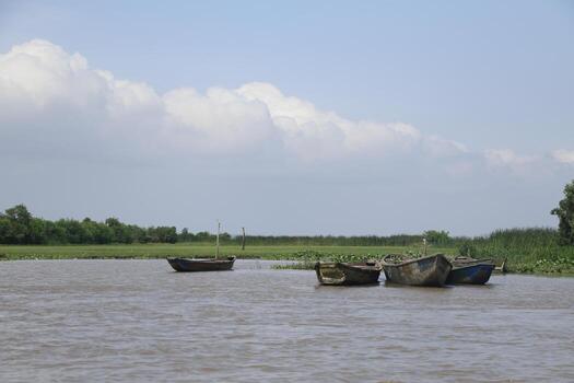 pueblo sobre pilotes aguegues en benin África foto