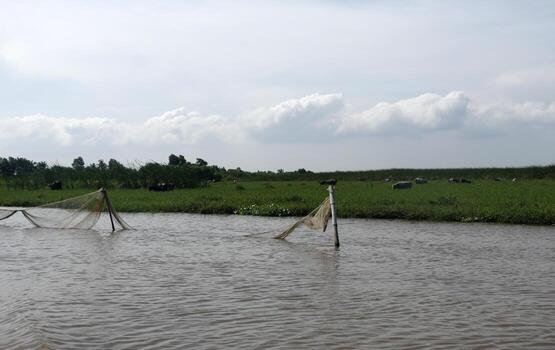 pueblo sobre pilotes aguegues en benin África foto