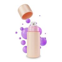 3d Mist Pump Container Blank Cartoon Design Style. vector