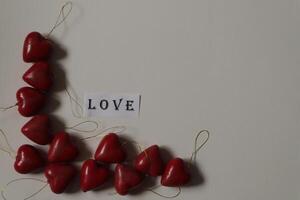 red hearts for love photo