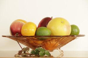 a bowl with mixed fruit photo