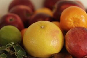 a bowl with mixed fruit photo