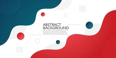 Modern green and red geometric business banner design. Creative banner design with wave shapes and lines for template. Simple horizontal banner. Eps10 vector