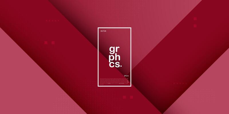 Abstract background with overlap red papercut on geometric background color design. Modern overlap futuristic background with shadow. Eps10