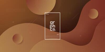 Modern dynamic brown textured background design in 3D style with dark color. EPS10 vector