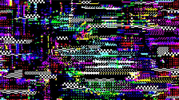 Retro pixel noise glitch abstract noisy background