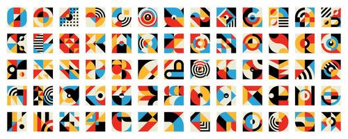 Abstract geometric elements, modern patterns set vector