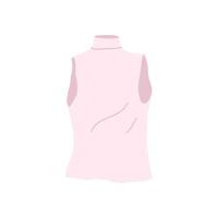 Cartoon Clothe Female Top Pink Waistcoat. vector