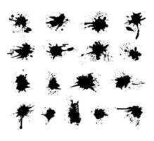 Different Type Ink Drops and Splashes vector