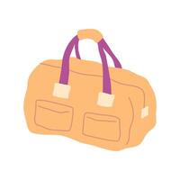 Cartoon Color Clothes Male Travel Bag. vector