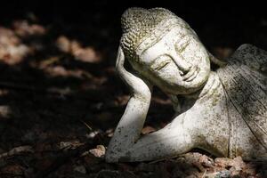 reclining Buddha statue photo