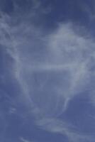 blue sky with white clouds photo