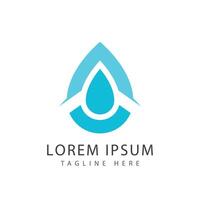 Water drop illustration logo design vector