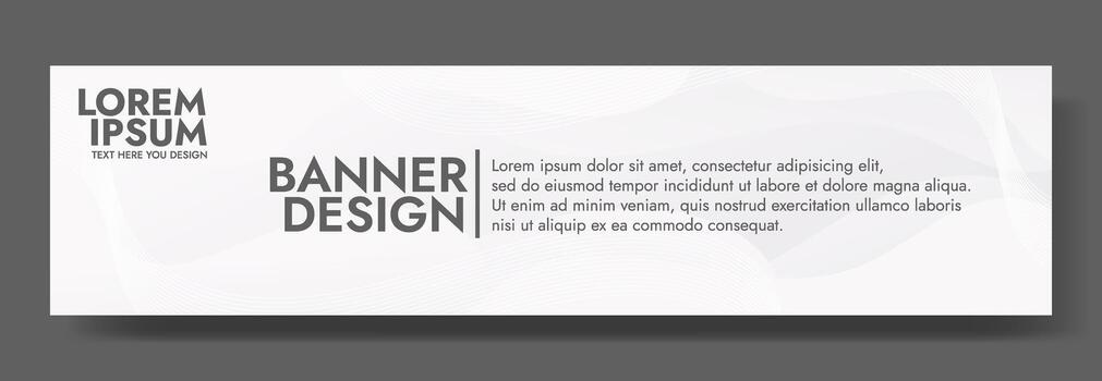 A white abstract banner with a wave pattern. It is ideal for creating eye catching headers, promotional banners, and graphic elements with a modern and dynamic look. vector