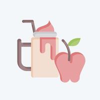 Icon Apple. related to Healthy Food symbol. flat style. simple design illustration vector