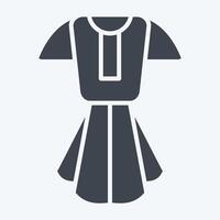 Icon Dress. related to Tennis Sports symbol. glyph style. simple design illustration vector