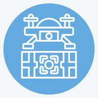 Icon Target Location. related to Drone symbol. blue eyes style. simple design illustration vector