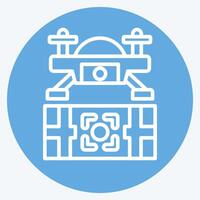 Icon Target Location. related to Drone symbol. blue eyes style. simple design illustration vector