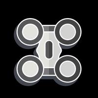 Icon Quad Copter. related to Drone symbol. glossy style. simple design illustration vector