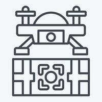 Icon Target Location. related to Drone symbol. line style. simple design illustration vector