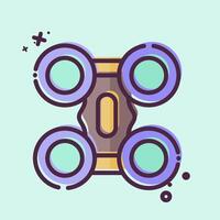 Icon Quad Copter. related to Drone symbol. MBE style. simple design illustration vector