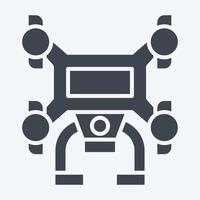 Icon Drone. related to Drone symbol. glyph style. simple design illustration vector