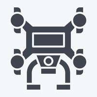 Icon Drone. related to Drone symbol. glyph style. simple design illustration vector