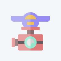 Icon Drone Camera. related to Drone symbol. flat style. simple design illustration vector