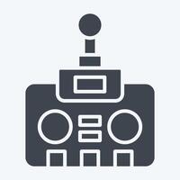Icon Drone Controller. related to Drone symbol. glyph style. simple design illustration vector