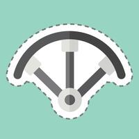 Sticker line cut Propeller Guards. related to Drone symbol. simple design illustration vector