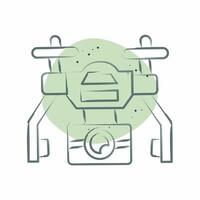 Icon Automatic Drone. related to Drone symbol. Color Spot Style. simple design illustration vector