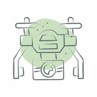 Icon Automatic Drone. related to Drone symbol. Color Spot Style. simple design illustration vector