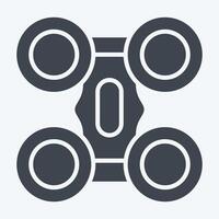 Icon Quad Copter. related to Drone symbol. glyph style. simple design illustration vector