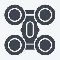 Icon Quad Copter. related to Drone symbol. glyph style. simple design illustration vector