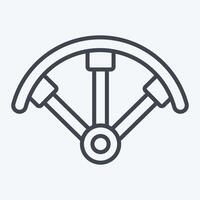 Icon Propeller Guards. related to Drone symbol. line style. simple design illustration vector