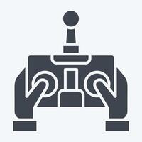 Icon Control. related to Drone symbol. glyph style. simple design illustration vector