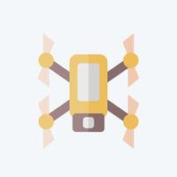 Icon Scouting Drone. related to Drone symbol. flat style. simple design illustration vector