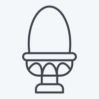 Icon Boiled Egg. related to Healthy Food symbol. line style. simple design illustration vector