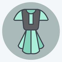 Icon Dress. related to Tennis Sports symbol. color mate style. simple design illustration vector