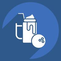 icono nutritiva beber. relacionado a sano comida símbolo. largo sombra estilo. sencillo diseño ilustración vector