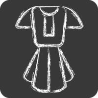 Icon Dress. related to Tennis Sports symbol. chalk Style. simple design illustration vector