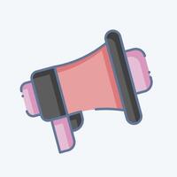 Icon Megaphone. related to Tennis Sports symbol. doodle style. simple design illustration vector