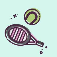 Icon Tennis. related to Tennis Sports symbol. MBE style. simple design illustration vector