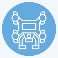 Icon Drone. related to Drone symbol. blue eyes style. simple design illustration vector