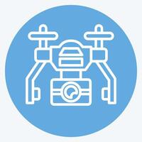Icon Automatic Drone. related to Drone symbol. blue eyes style. simple design illustration vector