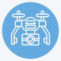 Icon Automatic Drone. related to Drone symbol. blue eyes style. simple design illustration vector