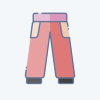 Icon Trouser. related to Tennis Sports symbol. doodle style. simple design illustration vector