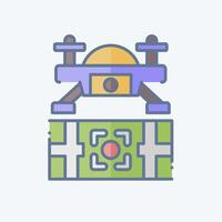 Icon Target Location. related to Drone symbol. doodle style. simple design illustration vector