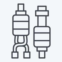 Icon Spare Motor. related to Drone symbol. line style. simple design illustration vector