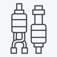 Icon Spare Motor. related to Drone symbol. line style. simple design illustration vector